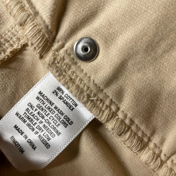 Vintage Y2K Chaps Est 1978 Womens Khaki Straight Leg Corduroy Dress Pants Sz 16 - Picture 4 of 9